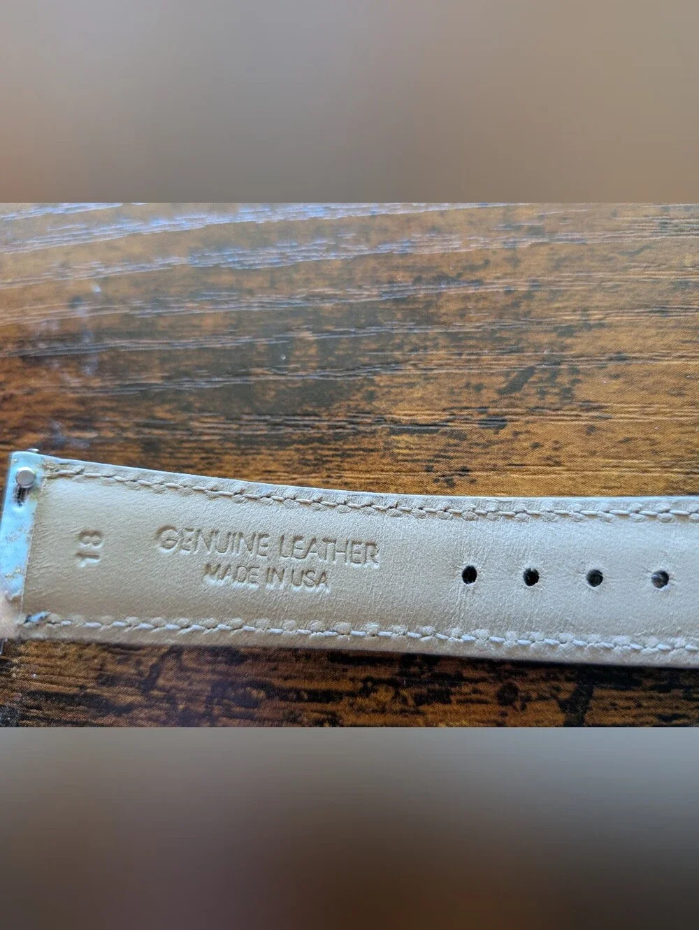 Michele Ocean Wave Leather Watch Band